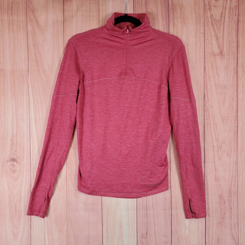 Brooks Running Jacket Womens Sz Small Pull Over Pink Quarter Zip Active Top